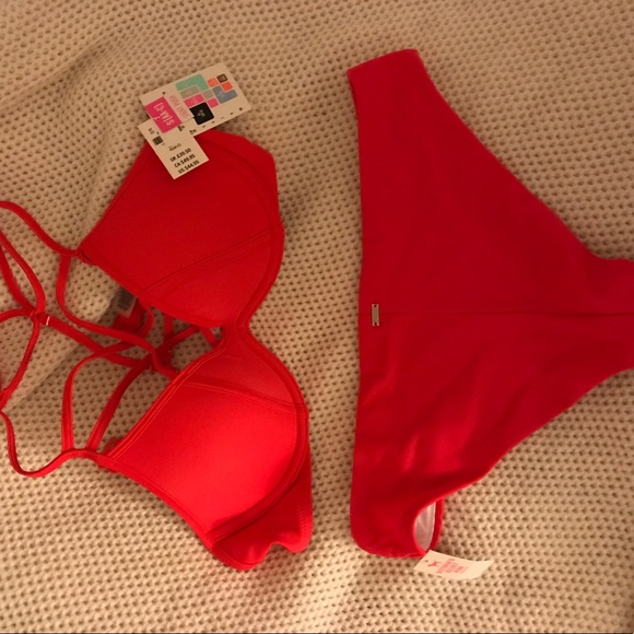 red bikini set victoria's secret
